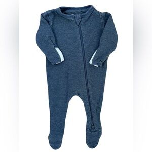 Ry & Pen Navy Blue Kids Bamboo Footie
